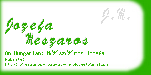 jozefa meszaros business card